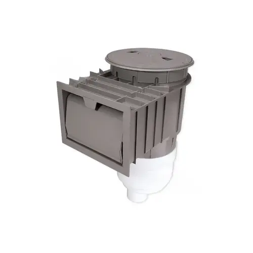 Waterway Plastics 540-6417 Renegade Gunite In-ground Skimmer With Round Lid Gray