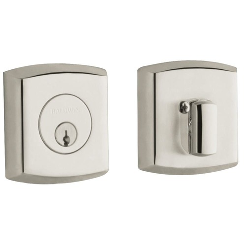 Soho Single Cylinder Deadbolt Lifetime Bright Nickel Finish