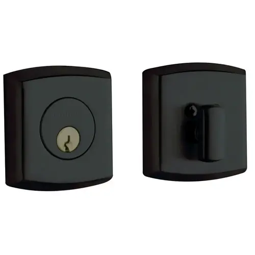 Soho Single Cylinder Deadbolt Satin Black Finish