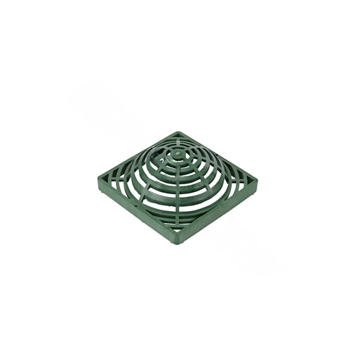 9" Green Plastic Square Atrium Catch Basin Drain Grate