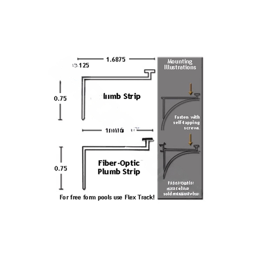 Stegmeier FBGL-W-FLEX 8' White Flexible Plumb Strip