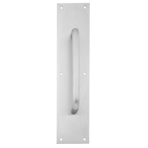 Ives Commercial 8302026D416 10" Straight Pull 3/4" Round with 4" x 16" Plate Satin Chrome Finish