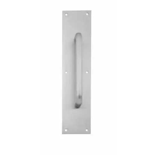 3 1/2" x 15" Pulls and Push Plates Satin Aluminum Clear Anodized