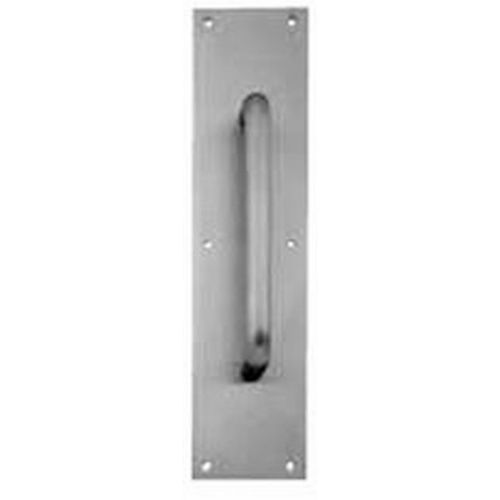 Ives Commercial 8302815416 8" Straight Pull 3/4" Round with 4" x 16" Plate Satin Nickel Finish