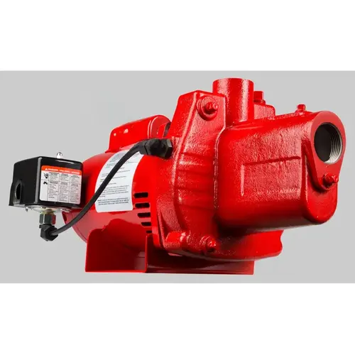 Red Lion 4808341 Premium Cast Iron Shallow Well Jet Pump 1/2hp 12gpm 115/230v Red