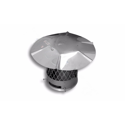 Chim-A-Lator 410014 14" Stainless Steel Round Chimney Cap With 5/8 Mesh