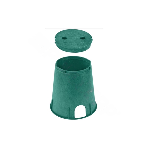 Series 610 8.75" Green Round Valve Box With 6" Green Cover