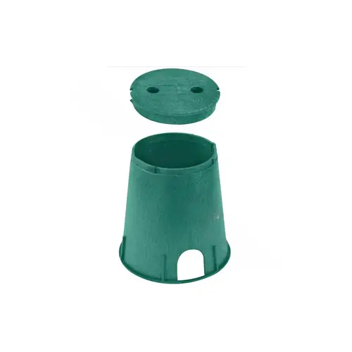 AEP Industries 610-1G2G Series 610 8.75" Green Round Valve Box With 6" Green Cover