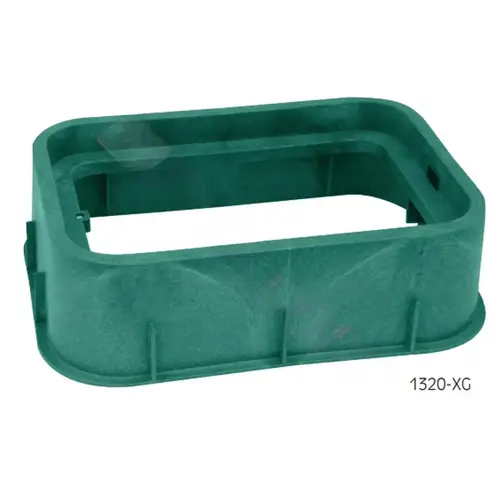 AEP Industries 1320-XG2G Series 1320 23" X 17" X 6.5" Green Valve Box Extension Body With Cover