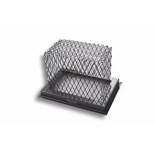 18" X 18" Black Galvanized Square Spark Arrestor With 3/4 Mesh