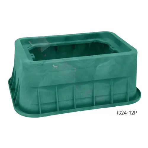 AEP Industries 1324-12P2P Series 1324 25" X 15.5" X 12" Green Utility Box With Cover