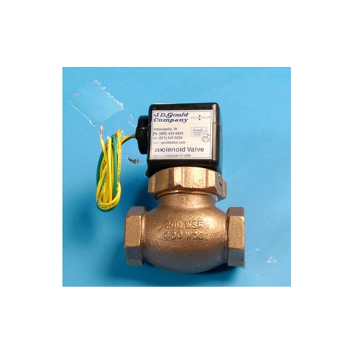 J.D. Gould M4-3V 2" Water Solenoid Valve Gold