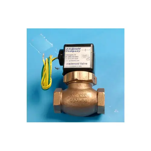 J.D. Gould M4-3V 2" Water Solenoid Valve Gold