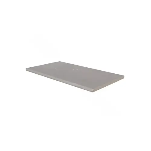 13" X 24" X 2 Cm Porcelain Bullnose Coping Beton Blanco