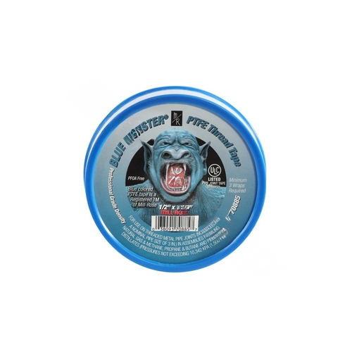 Mill Rose 70885 Thread Seal Tape Blue Monster Blue 1/2" W X 1429" L Blue