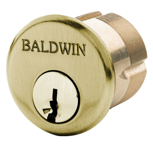 2" Mortise Cylinder Satin Brass with Brown Finish