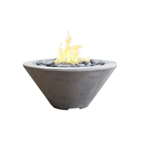 VERONA FIRE BOWL ONLY MATCH LIT NATURAL GAS PEWTER