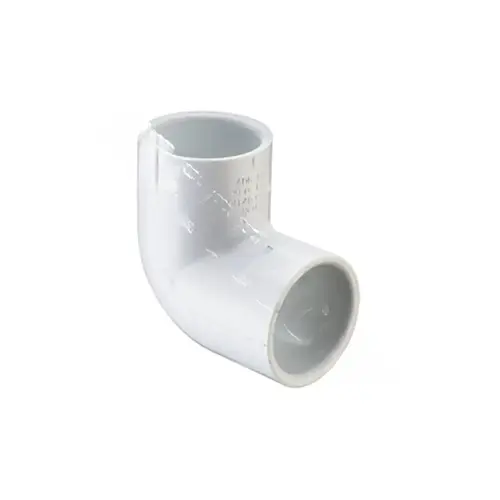 6" White Sch40 Pvc 90 Elbow Socket