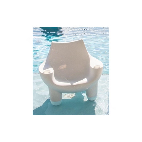 White Splash Series Mibster Chair With White Cupholder