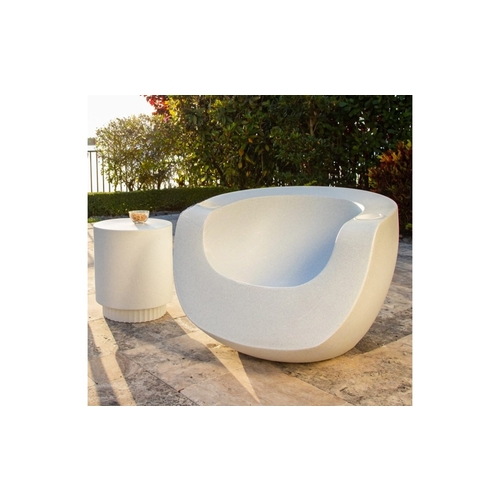 White Splash Series Moon Chair With White Cupholders