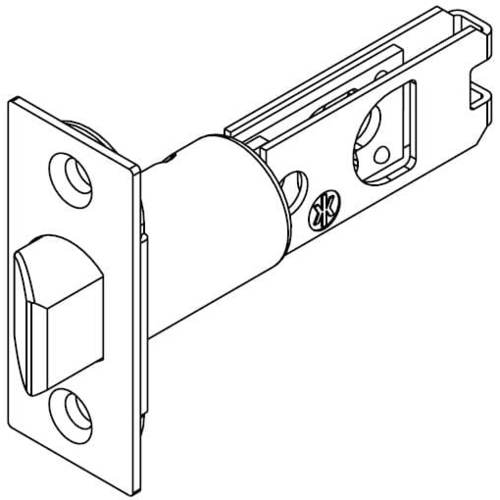 2-3/8" UL Square Corner Springlatch Bright Brass Finish