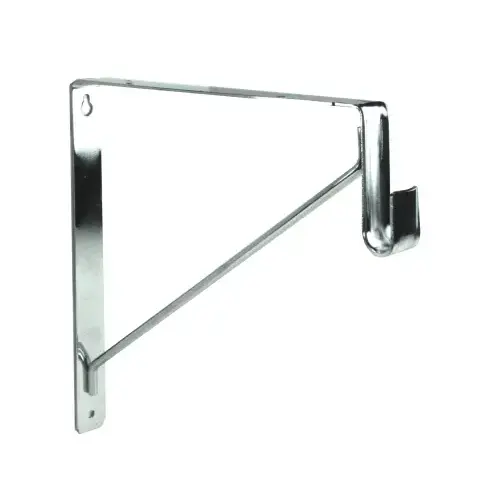 Oval Shelf & Rod Support, polished chrome