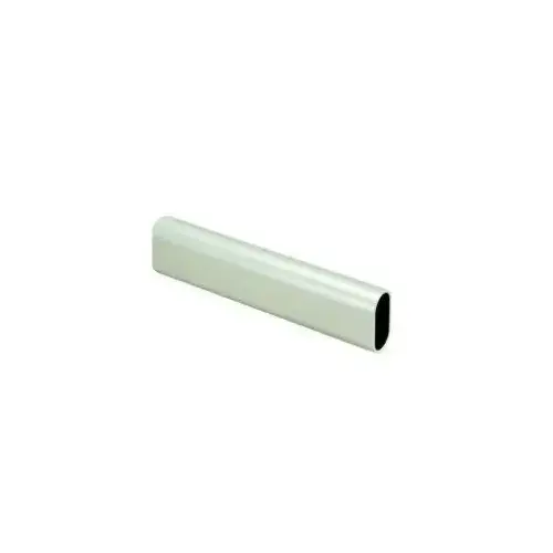 Oval Aluminum tubing, dull chrome, 8' length