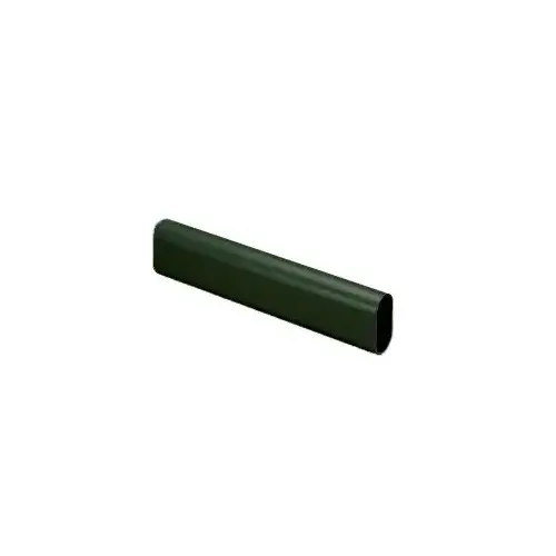 Oval Aluminum tubing, matte black, 8 ' length