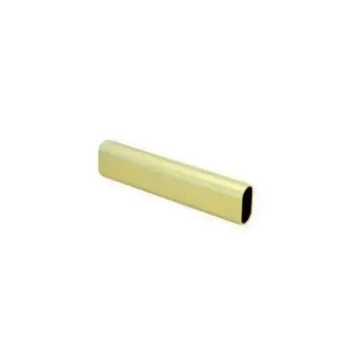 Oval Aluminum tubing, satin brass, 8' length