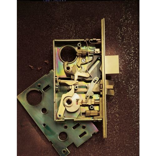 Right Hand Interior Passage Knob x Knob 2-1/2" Backset Mortise Lock Body Vintage Brass Finish