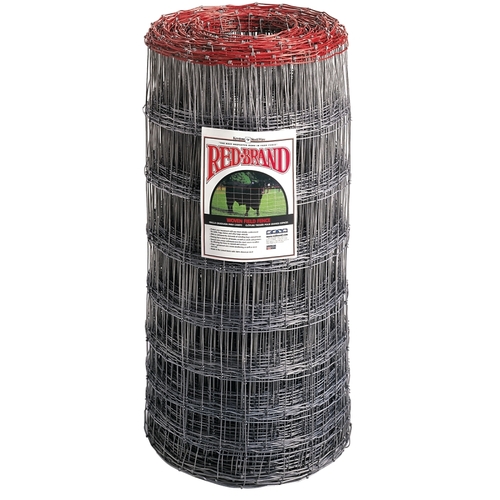 Field Fence, 330 ft L, 49 in H, 9 Gauge, Steel, Galvanized - pack of 4