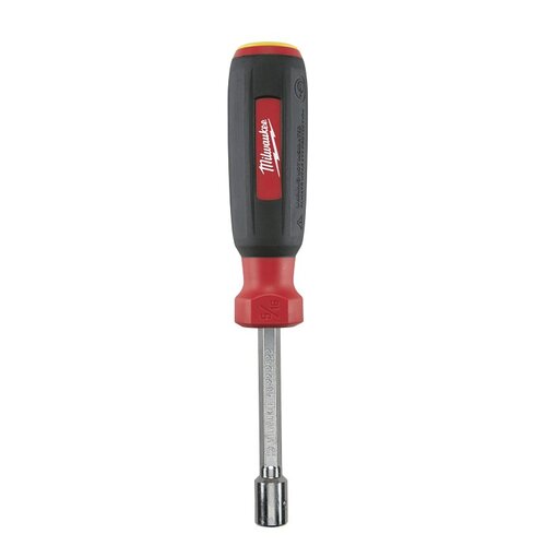 Milwaukee 48-22-2522 HollowCore Series Nut Driver, 5/16 in Drive, 7 in OAL, Cushion-Grip Handle, Black/Red Handle