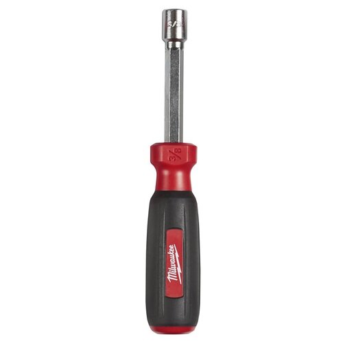 Milwaukee 48-22-2524 HollowCore Series Nut Driver, 3/8 in Drive, 7 in OAL, Cushion-Grip Handle, Black/Red Handle
