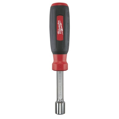Milwaukee 48-22-2526 Nut Driver, 1/2 in Drive, 7-1/2 in OAL, Cushion-Grip Handle, Black/Red Handle, 3 in L Shank