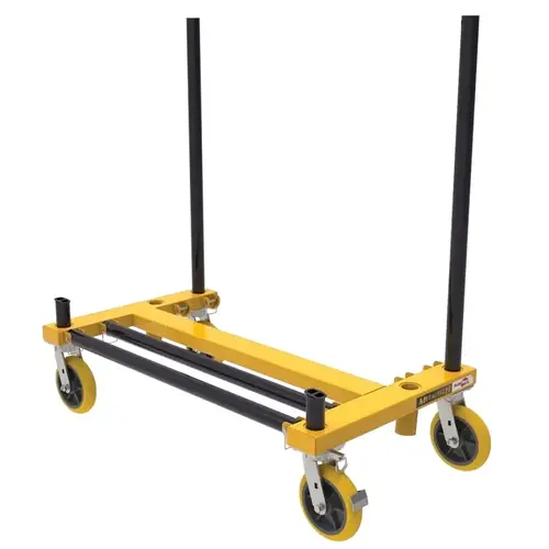 MetalTech I-BMDHER31YGR WALL HAULER H Series Drywall Cart, 3000 lb, 9 ga, Steel, 27-3/4 in OAL, 50 in OAW Powder-Coated