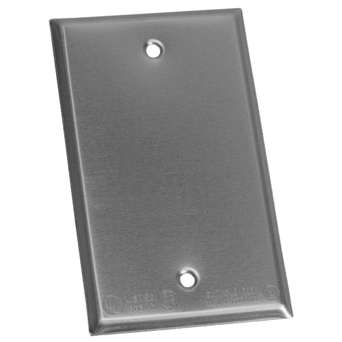 BWF 711-1 Cover, 4-9/16 in L, 2-13/16 in W, Steel, Gray, Powder-Coated