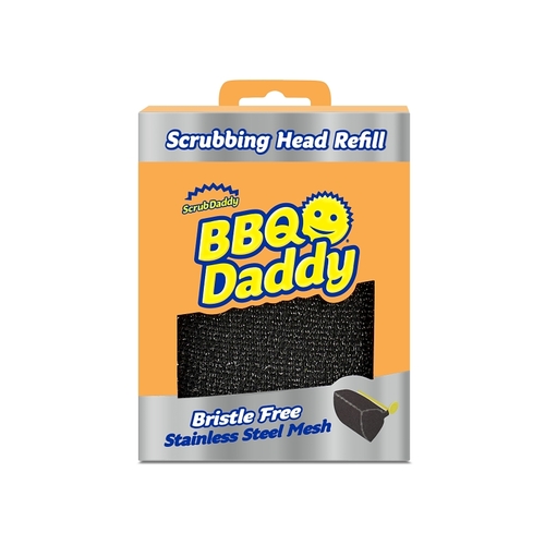 BBQ Daddy Scrubbing Head Refill, Foam Bristle, Black Bristle - pack of 6