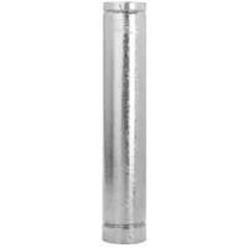 4RV-3 Type B Gas Vent Pipe, 4 in OD, 3 ft L, Galvanized Steel