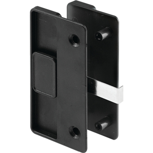 Latch and Pull, 4-1/8 in L Handle, 15/16 in H Handle, Plastic/Steel, Black