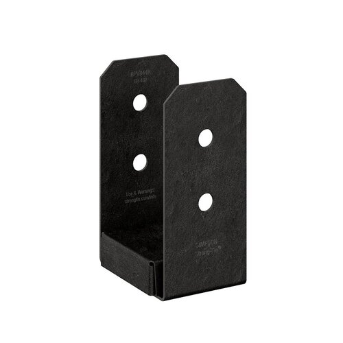 Outdoor Accents Avant Adjustable Post Base, 4 x 4 in Post, 16 ga Gauge, Steel, Black