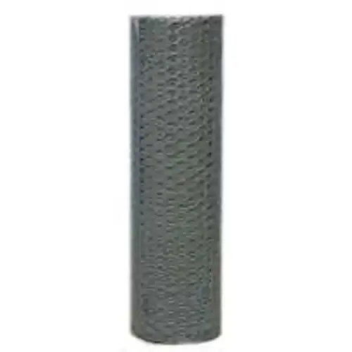 12 08 68 15 Avery Hex Netting, 150 ft L, 24 in W, 22 Gauge, Hexagonal Mesh, 1/2 in Mesh, Galvanized