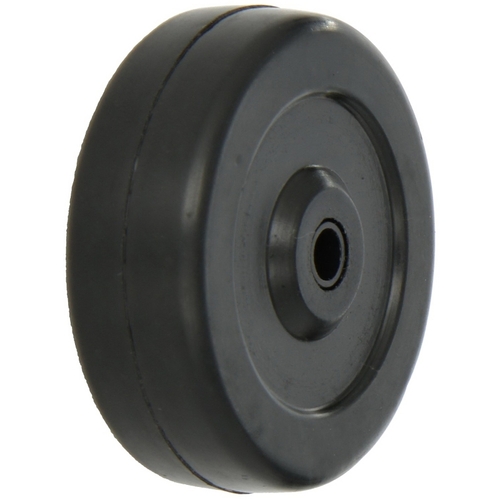 DH CASTERS W-SR40100B3 Caster Wheel, 4 in Dia Wheel, 3/8 in Dia Bore, 1 in Thick Wheel, 140 lb Load, Soft Rubber, Black