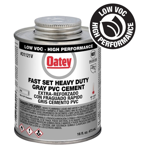 Heavy-Duty Fast Set Cement, 16 oz Can, Liquid, Gray