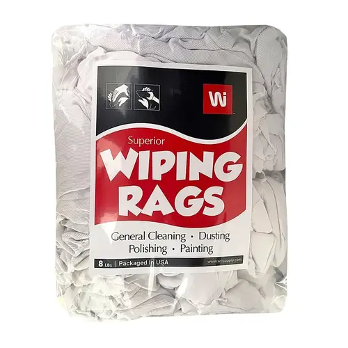 EBCO ABSORBENTS RJXW-W8C RAG PNTG&WIPING COTTON WHT 8LB