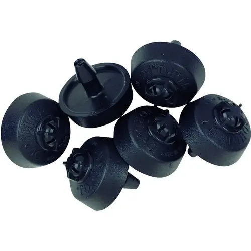 Emitters Sprinkler, Pressure Compensating, For: Blue Strip Drip 1/2 or 1/4 in Tubing - pack of 6