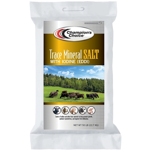 Cargill, Inc 110010600 Champion's Choice Livestock Iodized Salt, 50 lb Bag