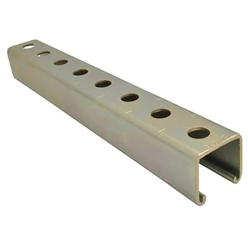 B1400 Punched Channel, Steel, Green, Urethane-Coated