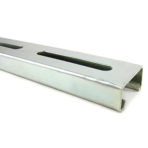B1400 Slotted Channel, Steel, Green, Urethane-Coated