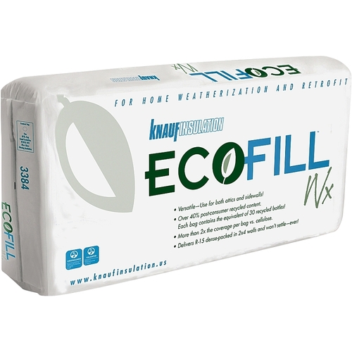 ECOFILL WX Series Insulation, 40 in L, 20 in W, Fiberglass/Steel