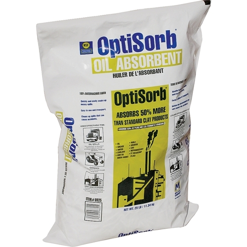 OptiSorb 8925 All-Purpose Granular Absorbent, 25 lb Poly Bag, Solid, Odorless